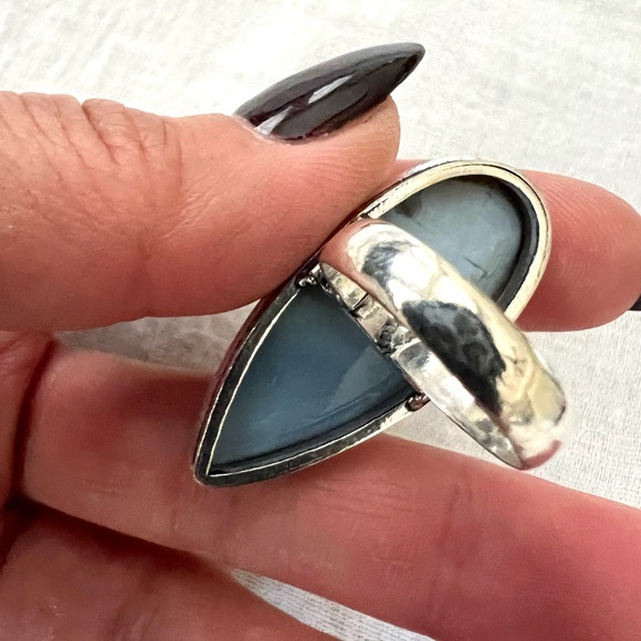 925 HIGH⚡️VIBE Owyhee Opal Eye Ring 8 - Picture 6 of 13